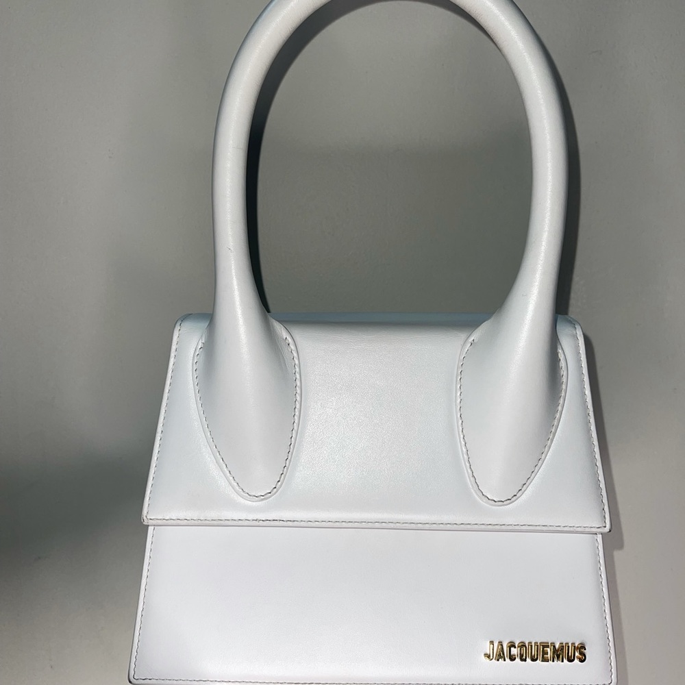 Original jacquemus white le grande chiquito bag